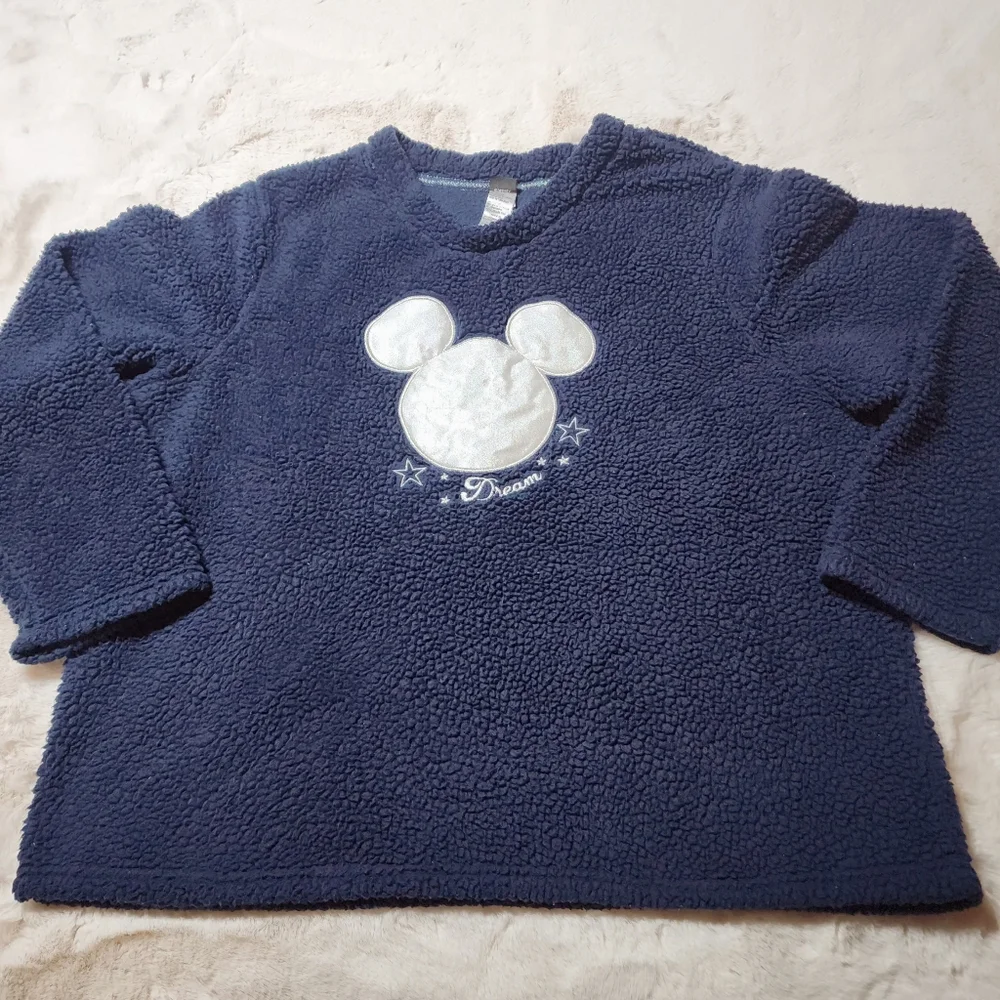 Disney Mickey Mouse Soft and Cozy 2 pc Blue and White PJ Pajama Set Size 2X
